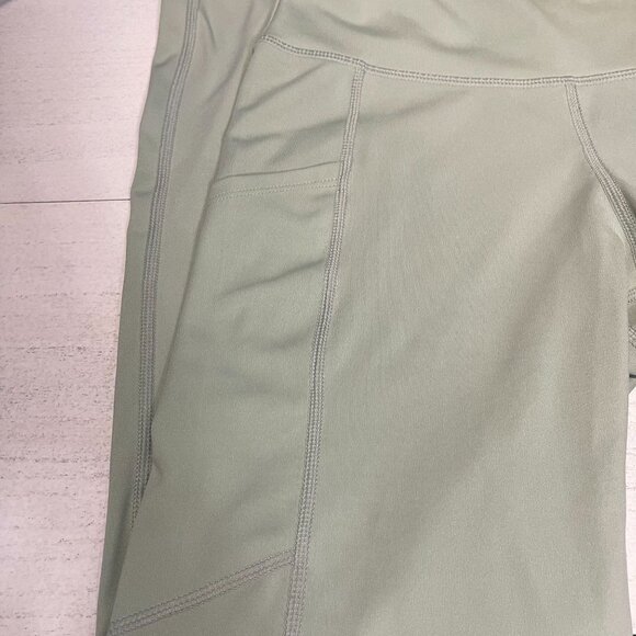 Papaya Active Womens Size Medium Leggings Sage Green Yoga Stretch High Waist - Picture 5 of 10